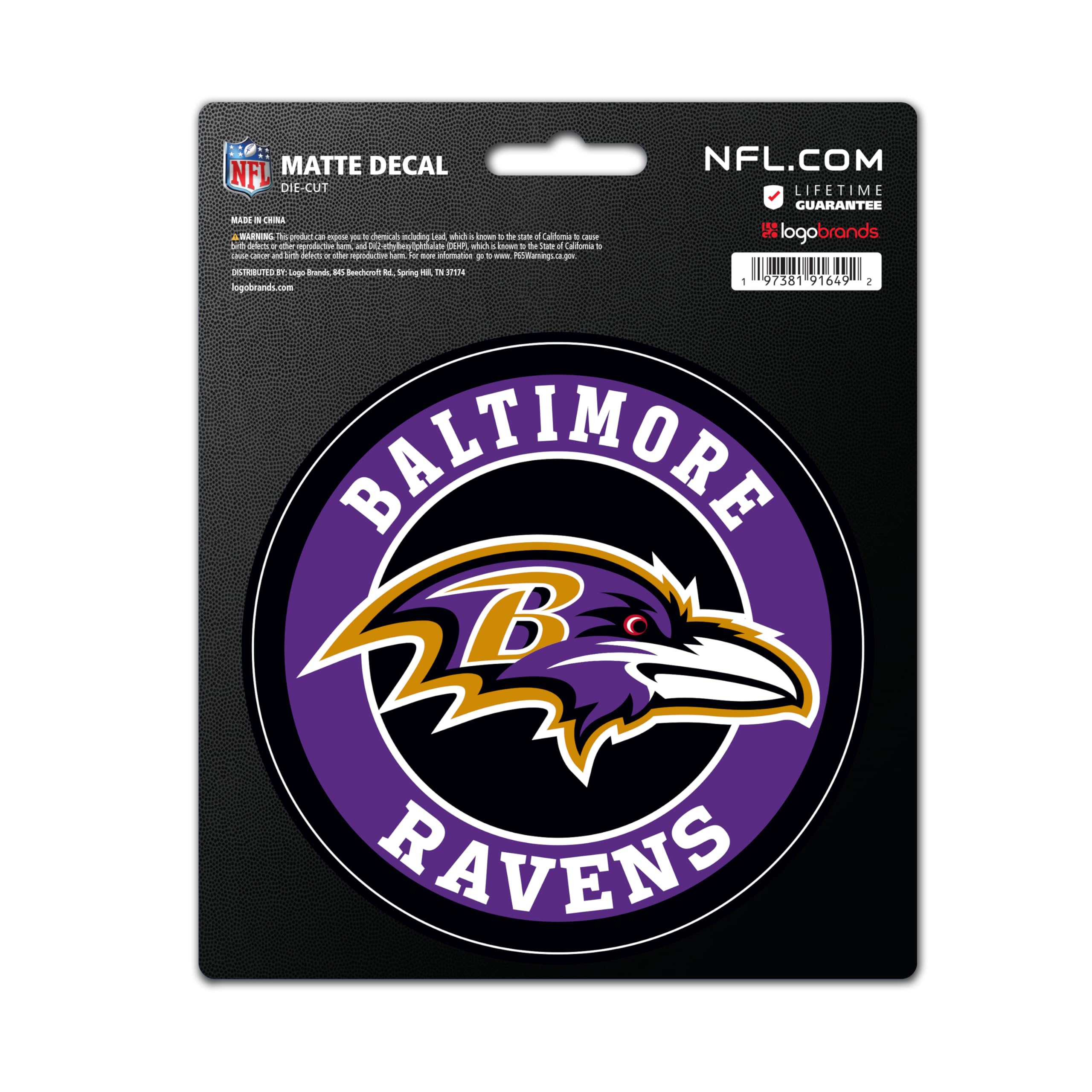 Amazon.com: Baltimore Ravens NFL Team Logo Vinyl Sticker